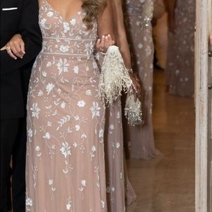 Adrianna Papell Platinum - Style: 40289; Fabric: Beaded Tulle; Color: Rose Gold